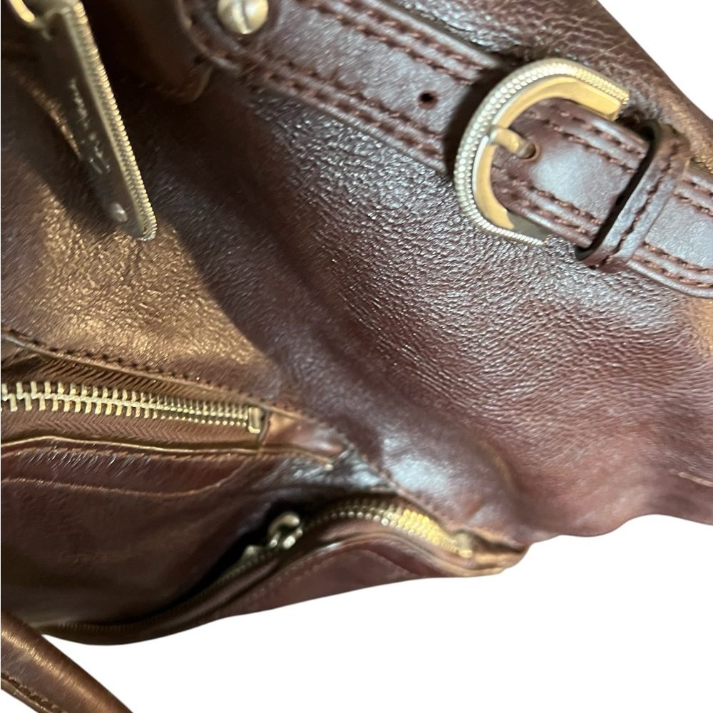 Cole Haan Dark Brown Leather Shoulder Bag - Picture 6 of 6